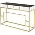 Miasma Mirrored Console Table with Drawer - Black, Gold