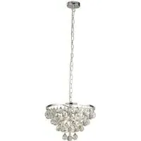 Michelle 4-Light Pendant Light - Chrome, Glass
