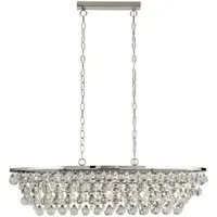 Michelle 5-Light Oval Pendant Light - Chrome, Glass