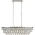 Michelle 5-Light Oval Pendant Light - Chrome, Glass