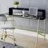 Mickley Laptop Desk - Smoked Glass, Gold Frame
