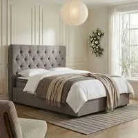 Middleton Double Ottoman Bed with Storage - Grey, Fabric alternate view