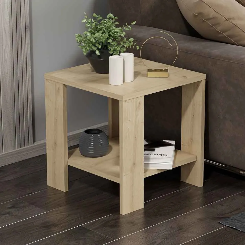 Midi Side Table - Sapphire Oak, Melamine Coated Particleboard product