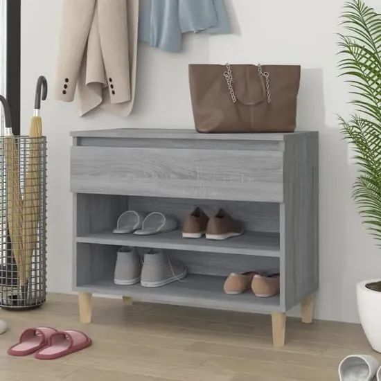 Midland Hallway Shoe Storage Rack - Grey, Engineered Wood product