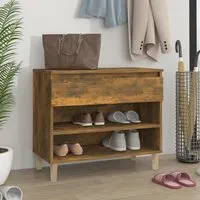 Midland Hallway Shoe Storage Rack - Smoked Oak alternate view