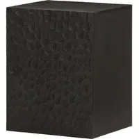 Midland Wall Bathroom Cabinet with 1 Door - Black, Mango Wood