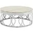 Midtown Round Coffee Table - White Marble, Steel