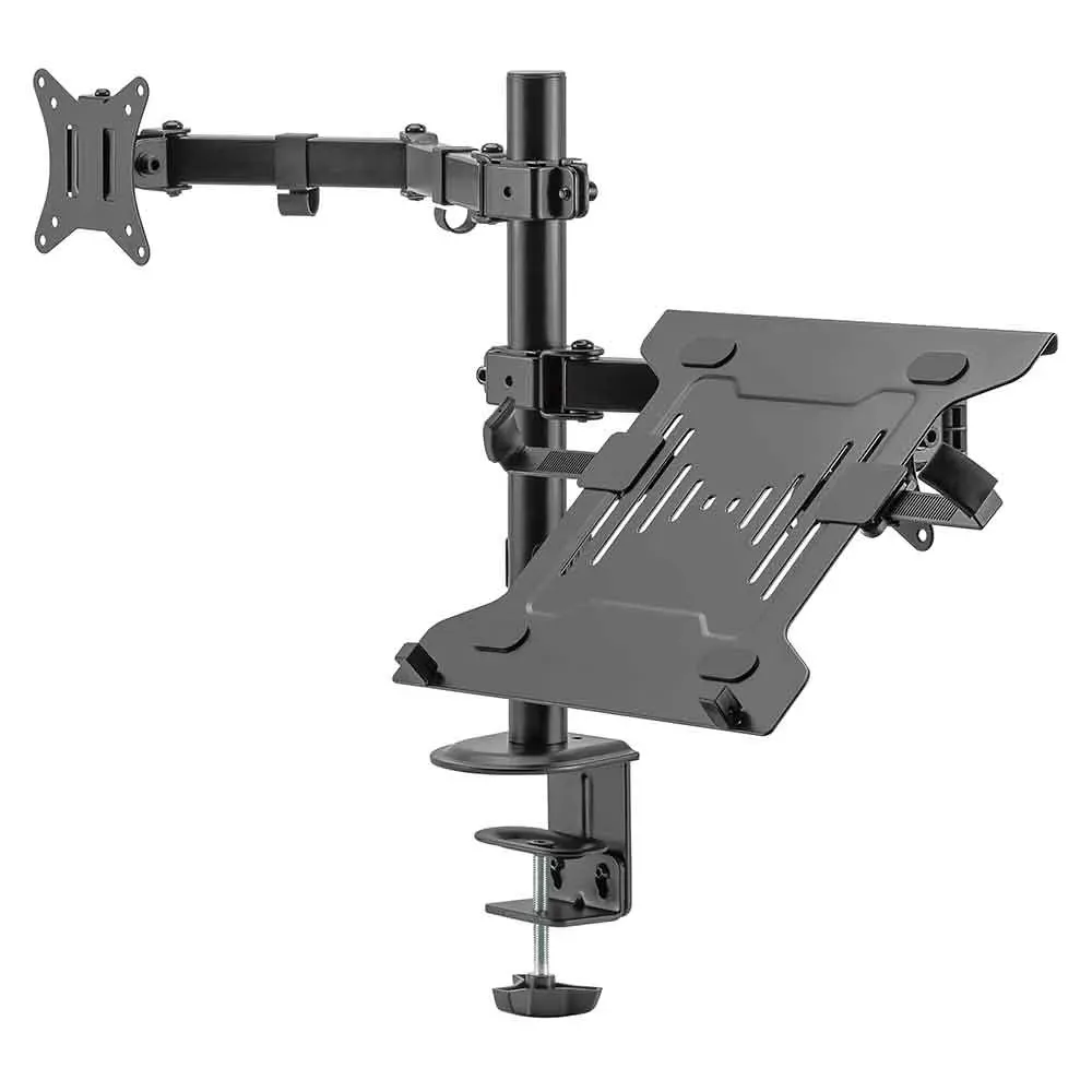Midvale Single Arm Desk Mount Monitor Stand with Laptop Tray - Black, Steel product