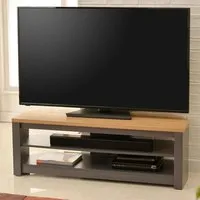 Midvale TV Stand with 2 Shelves - Grey, Wood alternate view