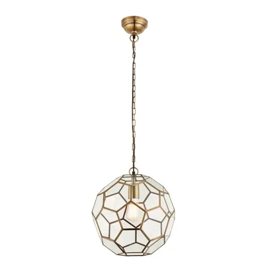 Miele Wall Hung 1 Pendant Light - Antique Brass, Glass product