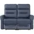 Mila 2-Seater Electric Recliner Sofa with USB - Blue, Leather