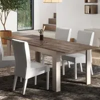 Milan Extending Dining Table - Cashmere, Mercure Oak