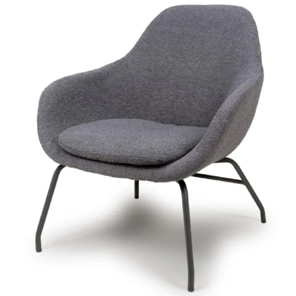 Milan Fabric Accent Chair - Grey image