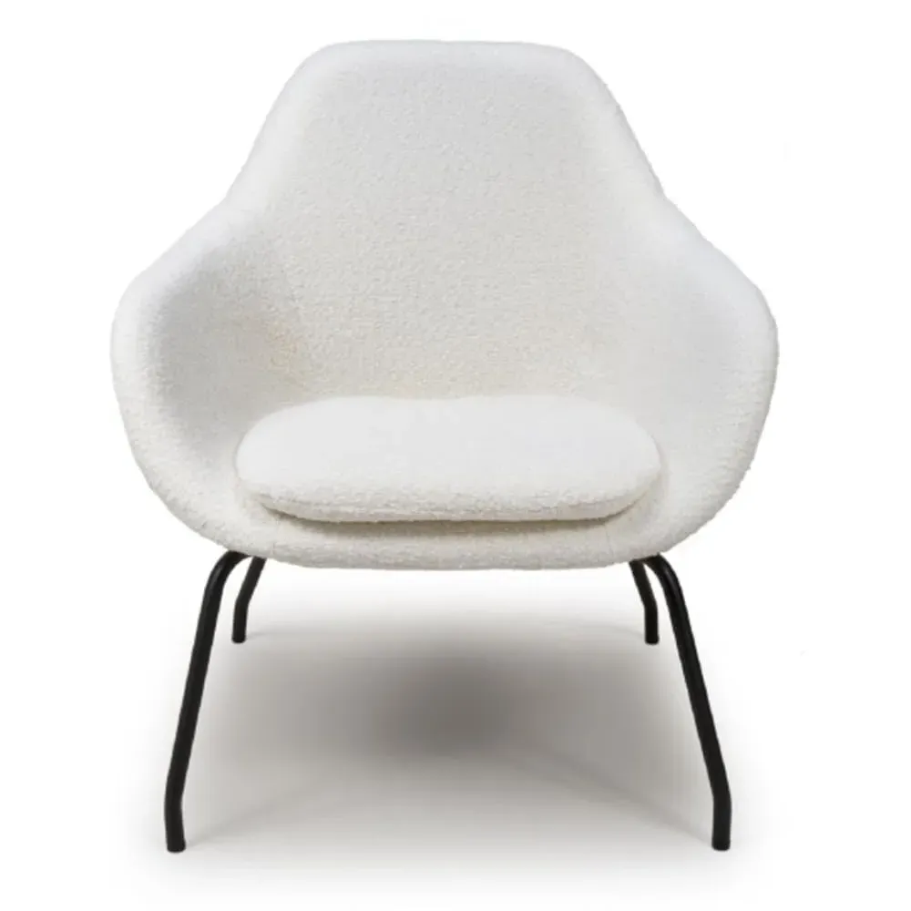 Milan Fabric Accent Chair - Ivory