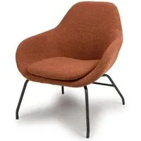 Milan Fabric Accent Chair - Rust