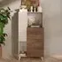 Milan Highboard with Storage - Cashmere, Oak