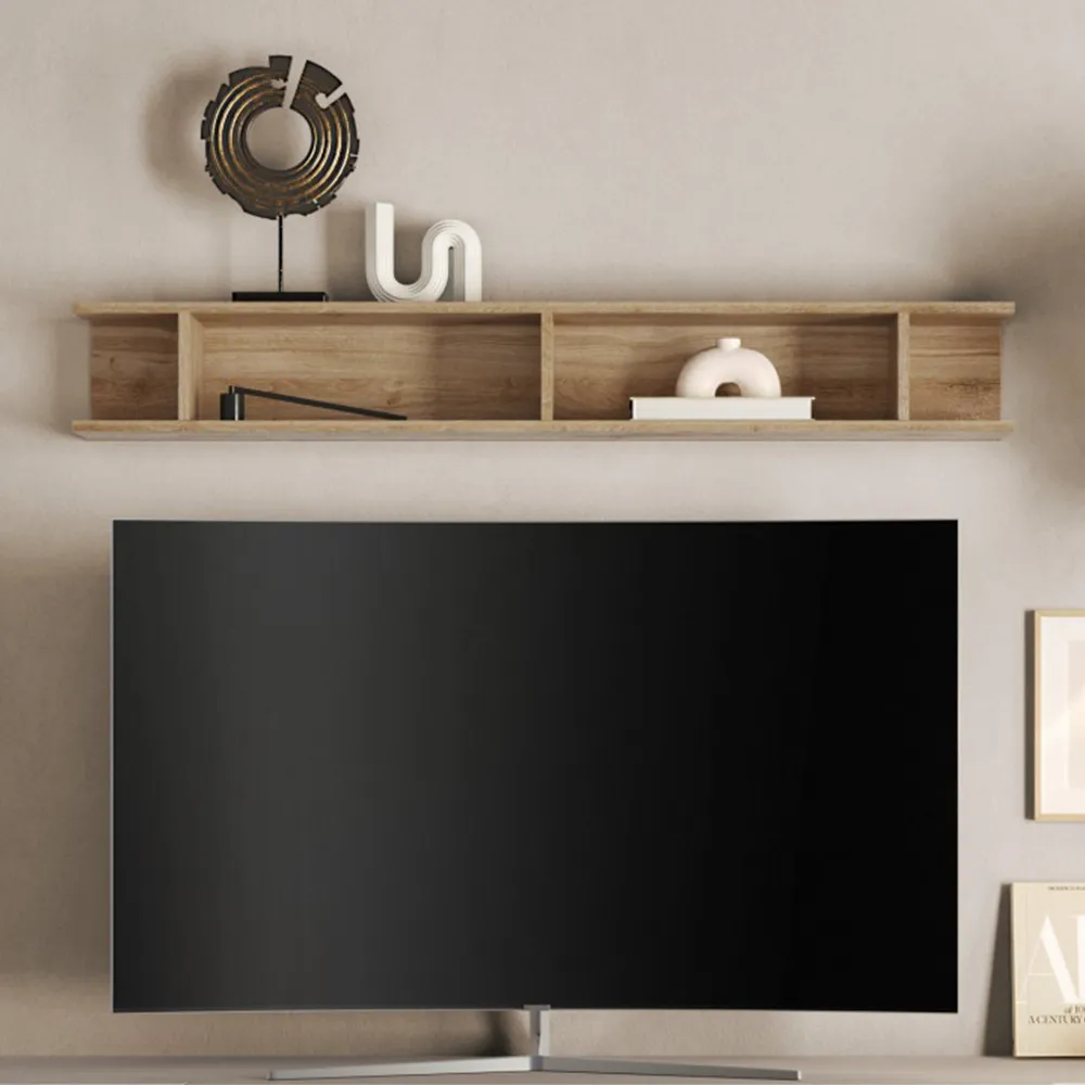 Milan Horizontal Wall Shelf - Cadiz Oak image