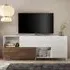 Milan Large TV Sideboard - White, Oak
