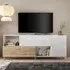 Milan Large TV Sideboard - White, Oak
