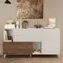 Milan Small TV Sideboard - White, Oak