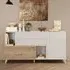 Milan Small TV Sideboard - White, Oak