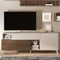 Milan Small TV Stand - Cashmere, Oak