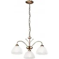 Milanese 3-Arm Ceiling Light - Antique Brass, Alabaster Glass