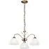 Milanese 3-Arm Ceiling Light - Antique Brass, Alabaster Glass