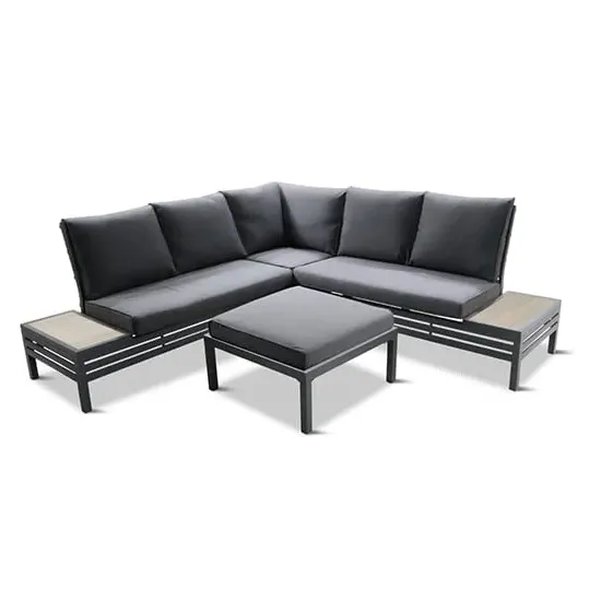 Mili Corner Lounge Set - Grey, Aluminium image