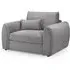 Millburn 1-Seater Sofa - Grey, Velvet