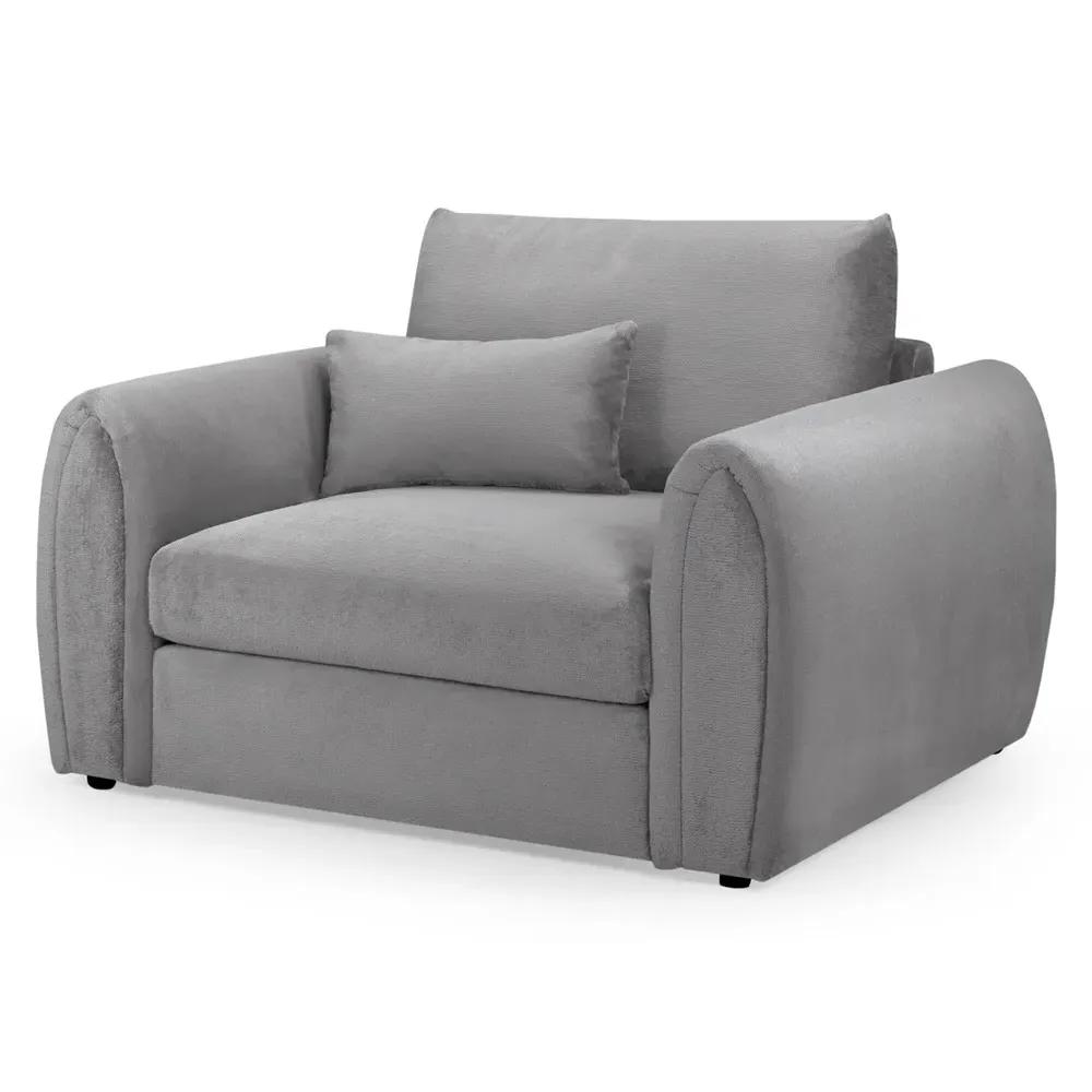 Millburn 1-Seater Sofa - Grey, Velvet