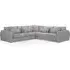Millburn Corner Sofa - Grey, Velvet