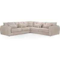 Millburn Corner Sofa - Mocha, Velvet