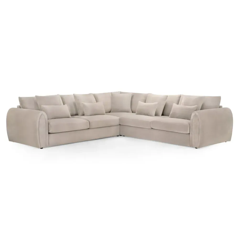 Millburn Corner Sofa - Mocha, Velvet