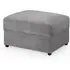 Millburn Foot Stool - Grey, Velvet
