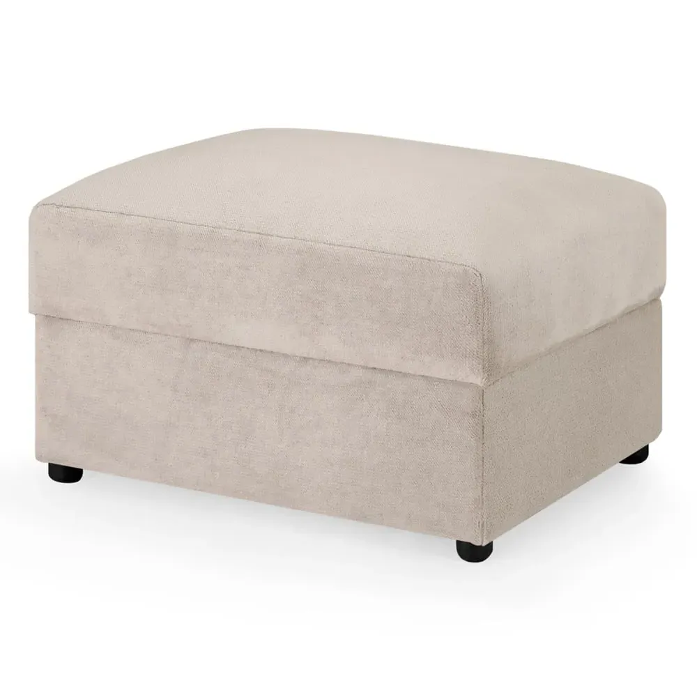 Millburn Foot Stool - Mocha, Velvet