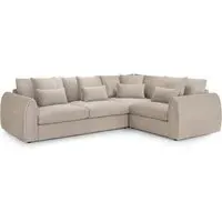 Millburn Left Hand Corner Sofa - Mocha, Velvet