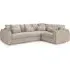 Millburn Left Hand Corner Sofa - Mocha, Velvet