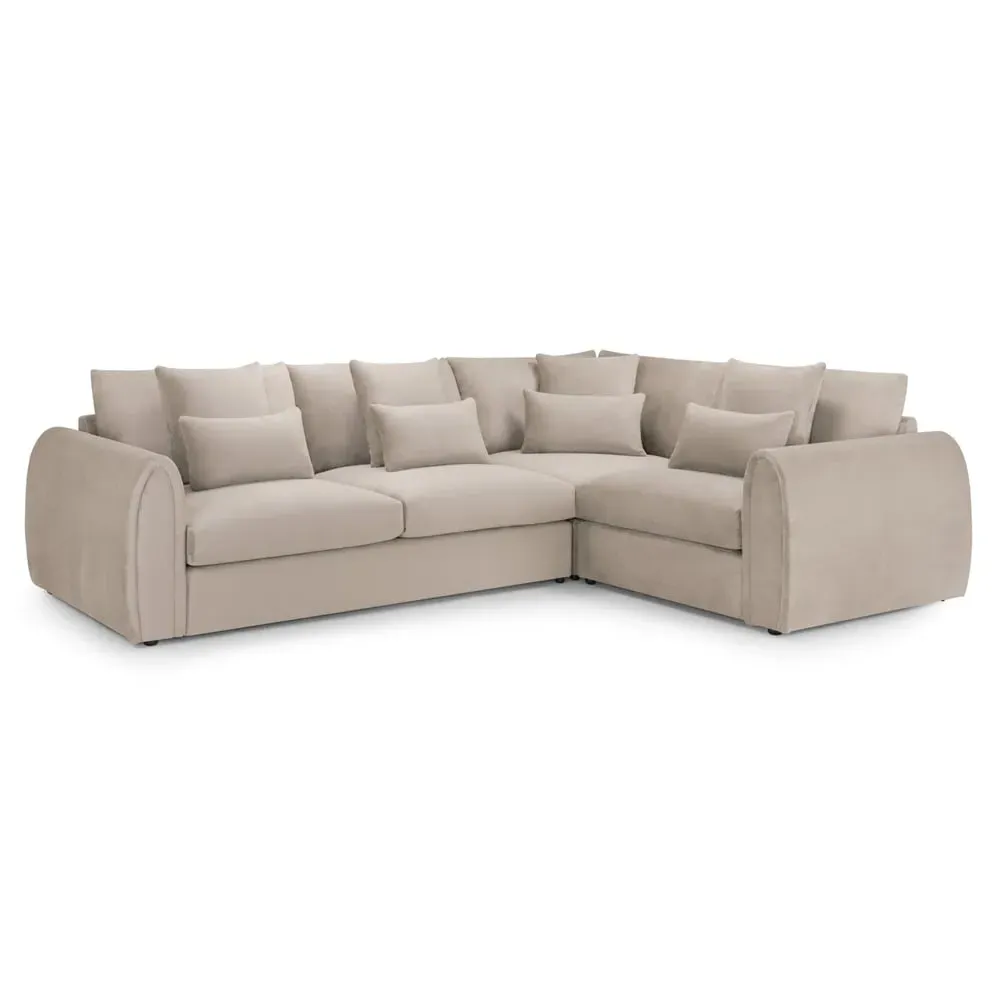 Millburn Left Hand Corner Sofa - Mocha, Velvet