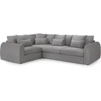 Millburn Right Hand Corner Sofa - Grey, Velvet