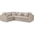 Millburn Right Hand Corner Sofa - Mocha, Velvet