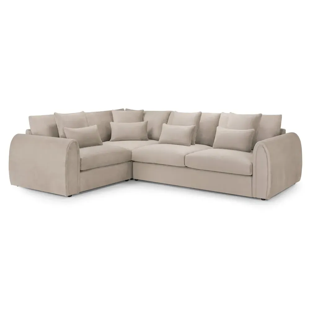 Millburn Right Hand Corner Sofa - Mocha, Velvet