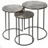 Millenium Aluminium Set of 3 Side Tables with Metal Frame