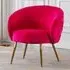 Millville Velvet Accent Chair with Gold Legs - Raspberry