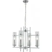 Milo 4-Light Ceiling Light - Polished Chrome, Glass