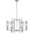 Milo 6 Light Ceiling Light with Glass Shades - Chrome