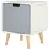 Milova Bedside Cabinet with 1 Door - White, Pine Wood