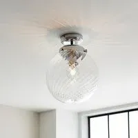 Milston Flush Bathroom Ceiling Light - Chrome