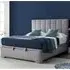 Milton Super King Size Ottoman Bed with Storage - Grey, Fabric