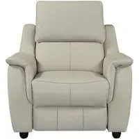 Milun 1-Seater Electric Recliner Sofa - Cloud, Leather